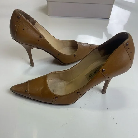 Jimmy Choo - Coroman Tobacco size 8 Heels - Picture 5 of 10